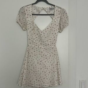 Open back floral mini dress